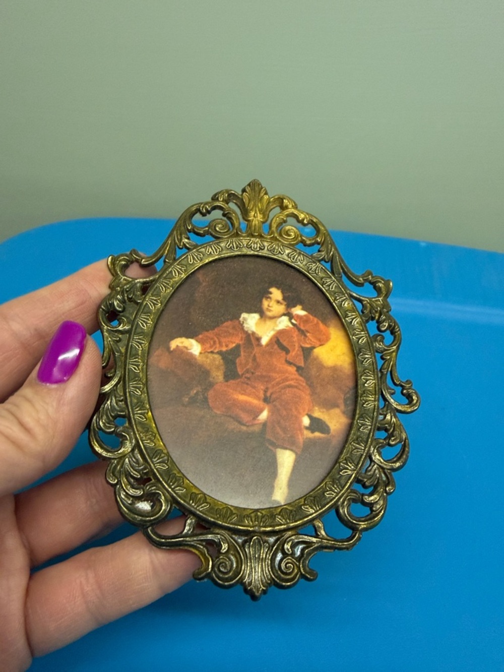 Vintage Art Handcrafted in Italy by Action- The Red Boy